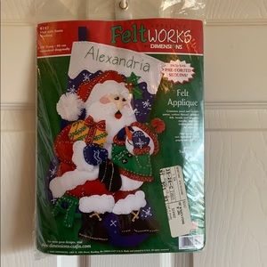 Felt Stocking Kit Santa and Snowman